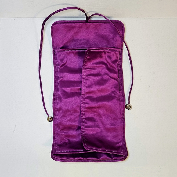 ❌️Sold❌️ Coach Occasion Satin Jewelry Roll Mulberry 66561 - Picture 5 of 7